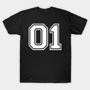 JERSEY NUMBER 01 T-Shirt